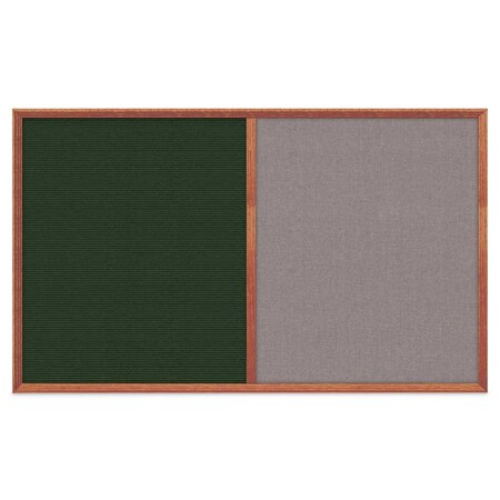 United Visual Products Slim Style Indoor Enclosed Corkboard, 24 UV502SC-SATIN-CINNABA